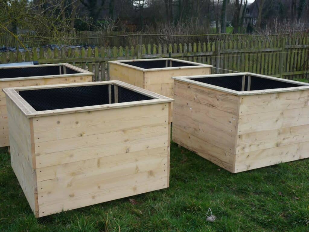 Ensemble de carrés potager surélevé haut de 80cm pour jardiner debout