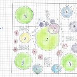 Le plan patron d'un massif fruitier prêt à planter de 9m2